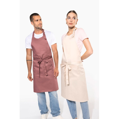 Polyester cotton apron with pocket